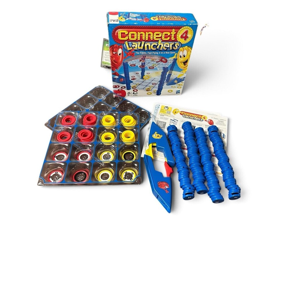 Connect 4 Launchers COMPLETE Milton Bradley 2009 Four in a Row Launch Action